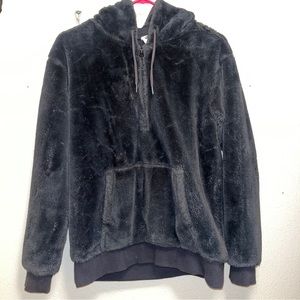 Vans Subculture Faux Fur hoodie! Soft, warm. Grey, size SMALL